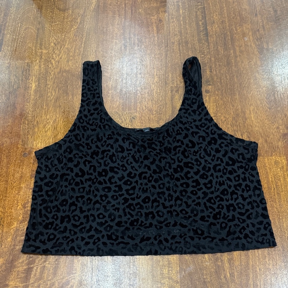 Sexy Express Black Leopard Print Women's Top